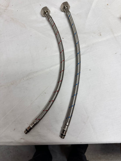 braided mixer hose , hot and cold , price is for pair, 350 mm long