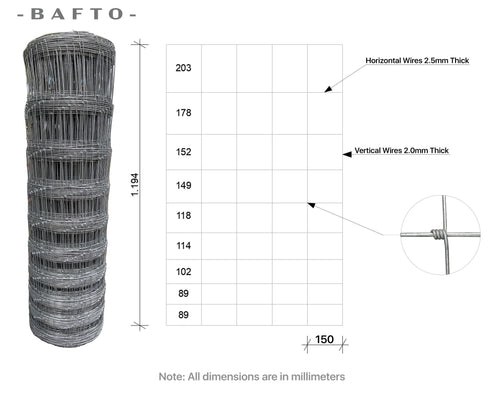 Farm fencing H1.2m (100m Roll)