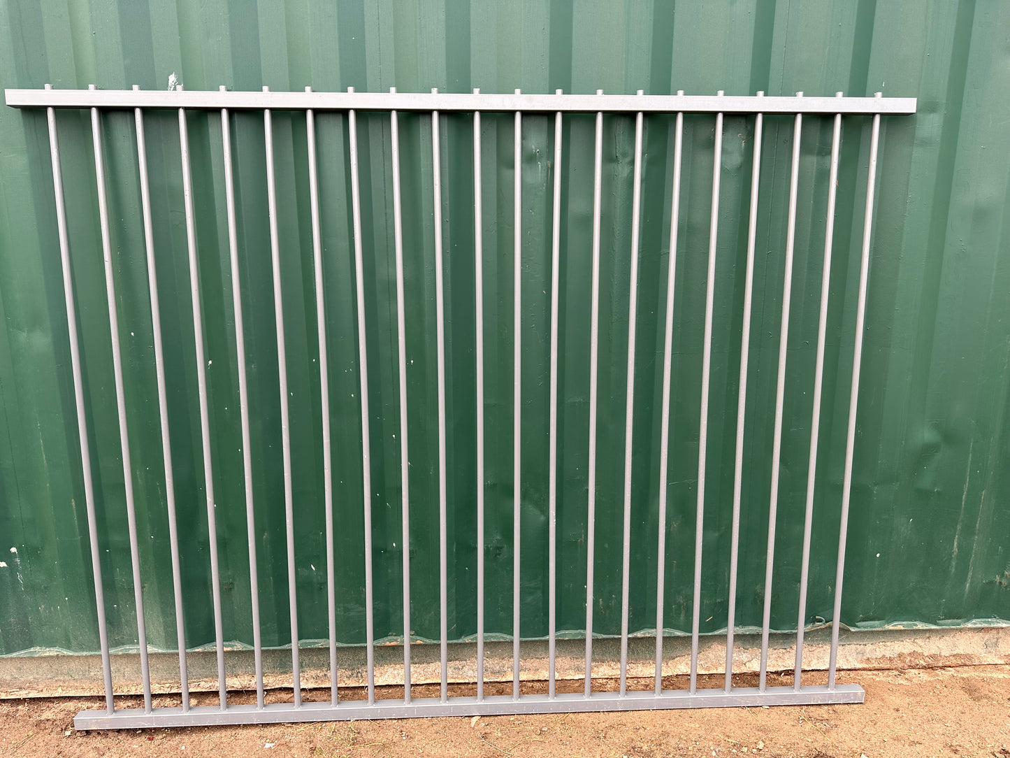 Powder coated grey fence panels  2400x1800mm